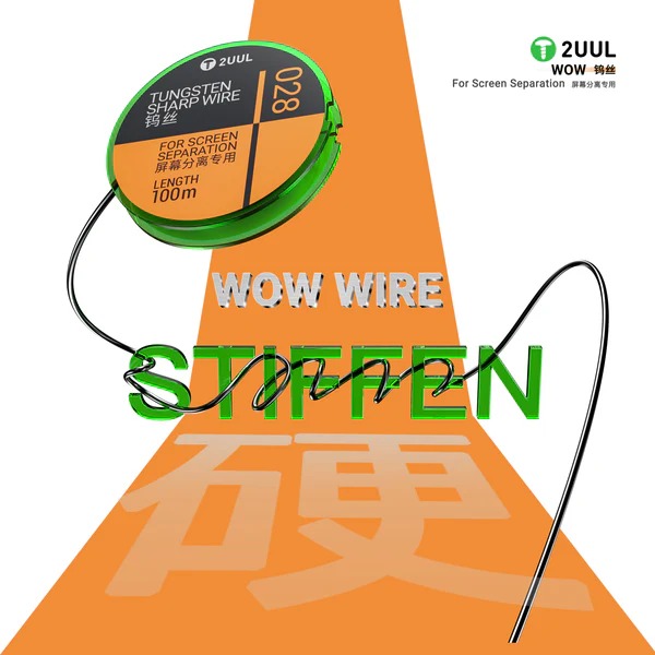 2UUL WS-028 0.028*100M Tungsten Sharp Wire for Screen Separation 5 pcs pack