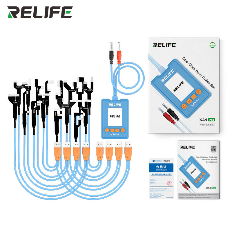 Relife XA4 Pro One-Touch HD Display Power Cable with USB / Type-C Dual Interface for iPhone 8G-16PM