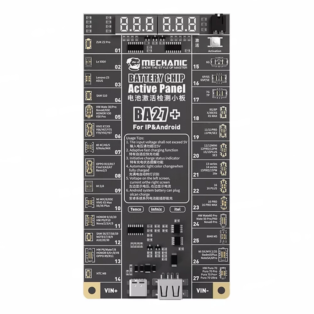 Mechanic BA27 Plus Battery Activation Bourd