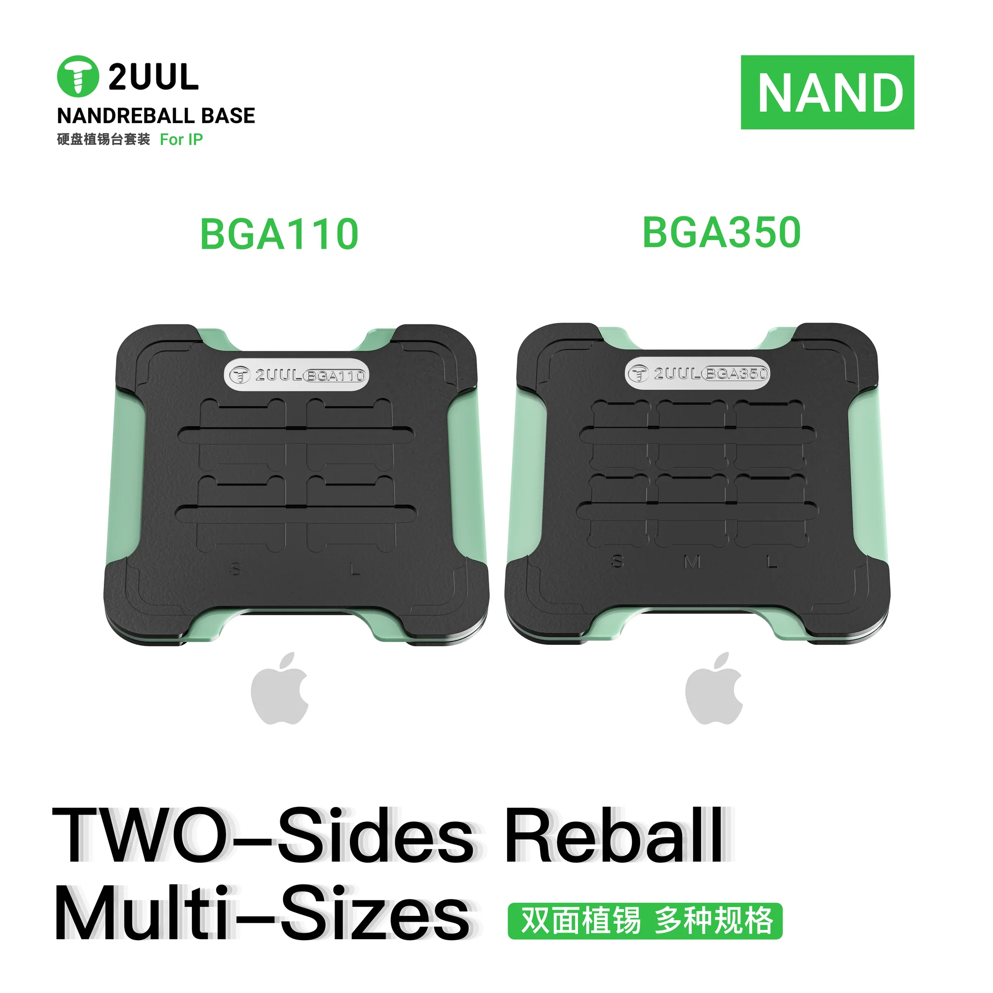 2UUL BH16 NAND REBALL BASE Magnetic Dual-Sided Reballing Platform Set