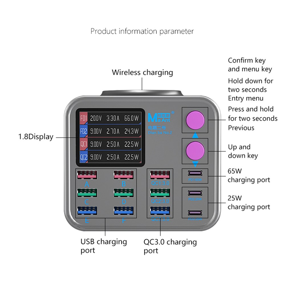Maant Dianba No.2 300w Multi-Function 13 Port Charger