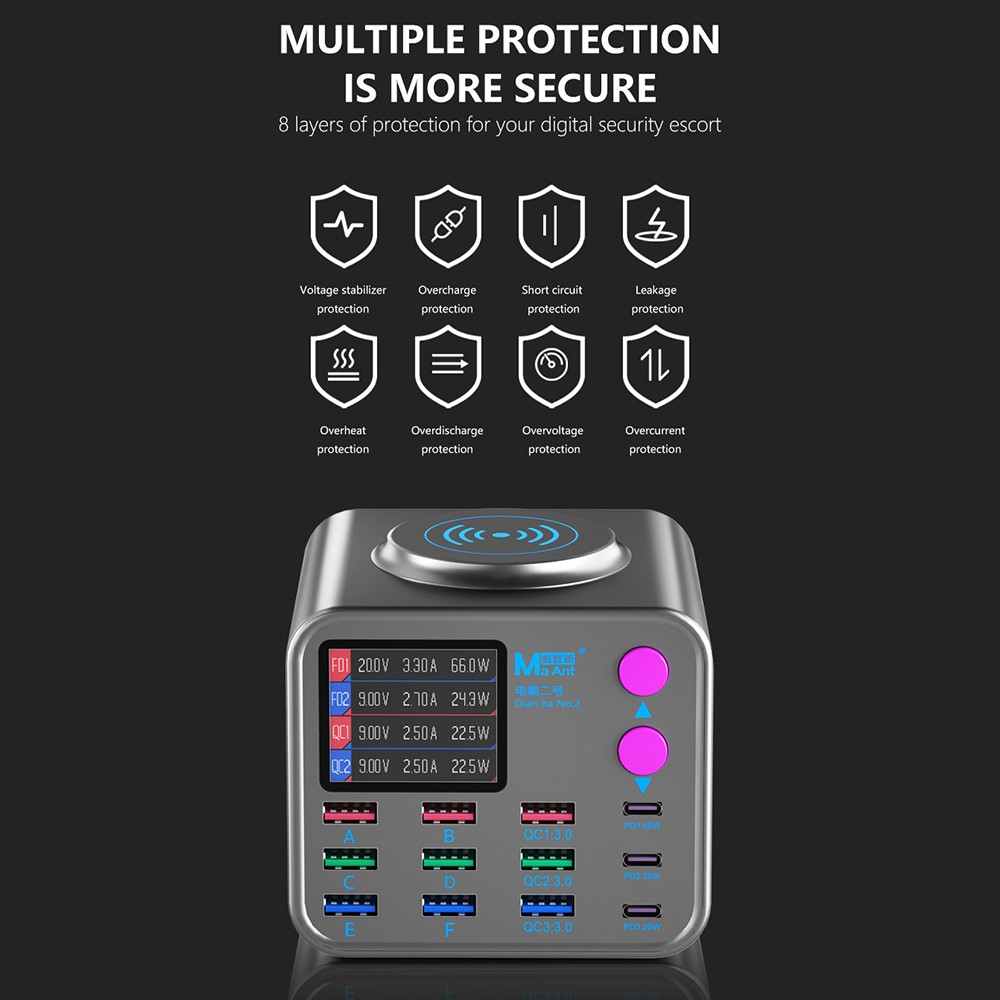 Maant Dianba No.2 300w Multi-Function 13 Port Charger