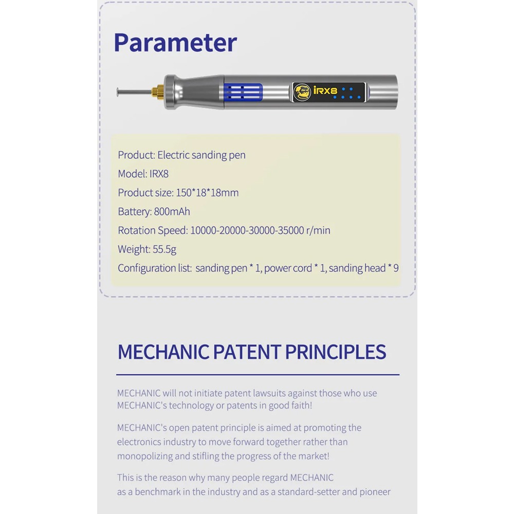 Mechanic IRX8 Multifunctional Electric Polishing Tool