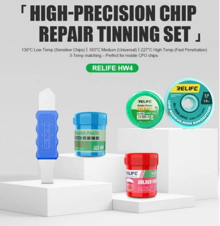 Relife Hw4 High-Precision Chip Repair Tinning Set