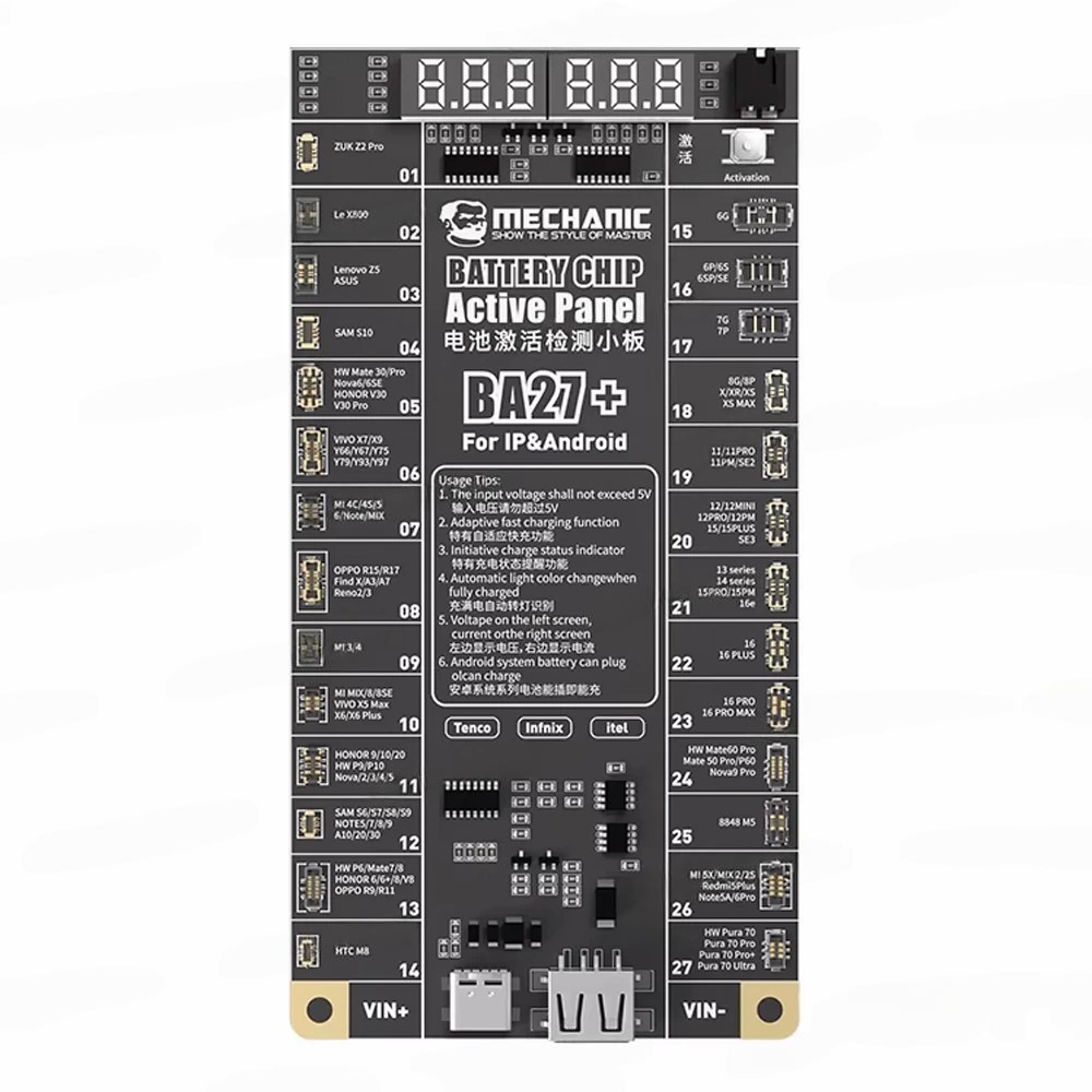 Mechanic BA27 Plus Battery Activation Bourd