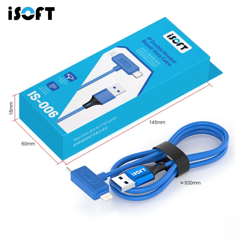 ISOFT IS-006 dual interface repair data cable for iphone