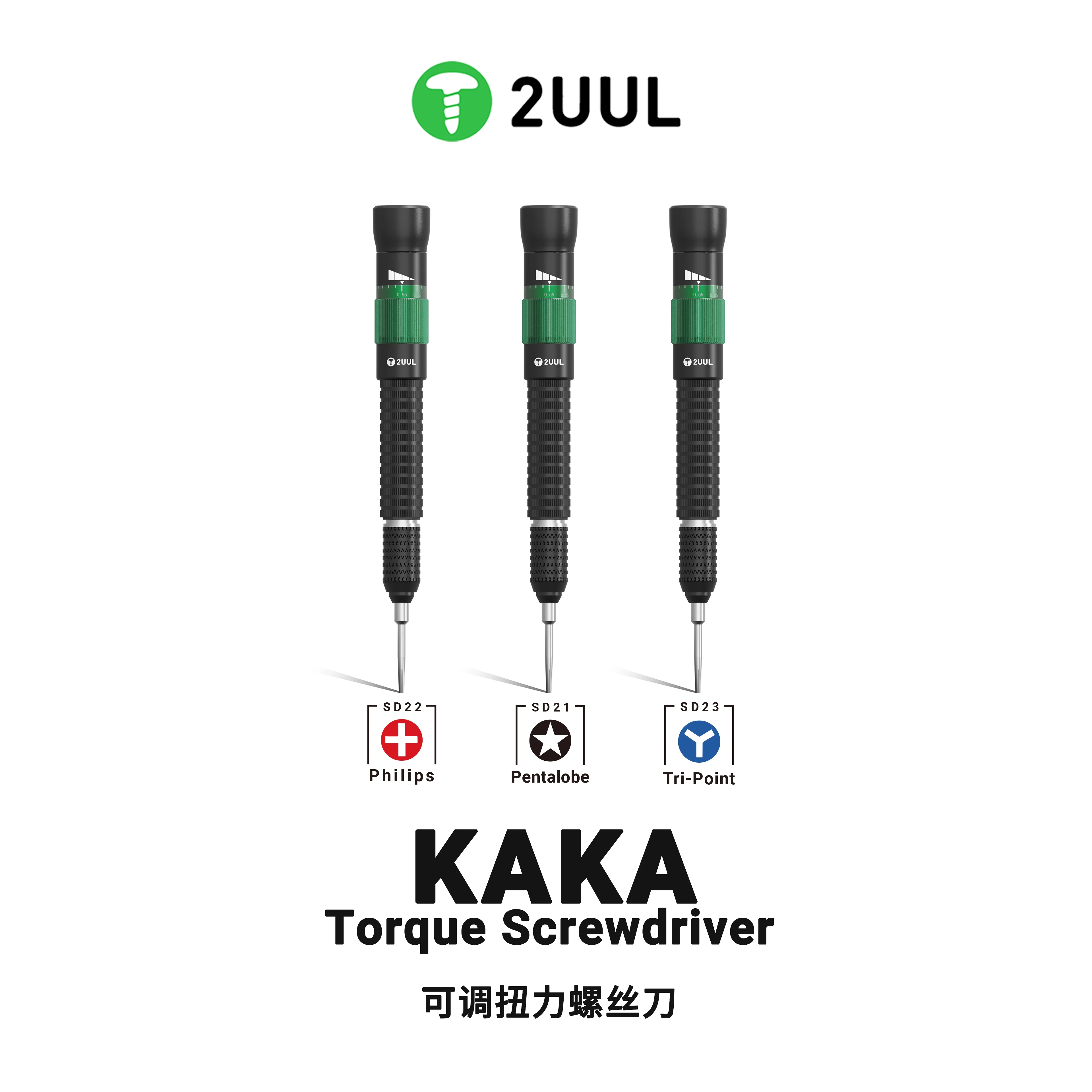 2UUL SD23 KAKA Torque Screwdriver for Phone Repair Tri-Point 0.6mm