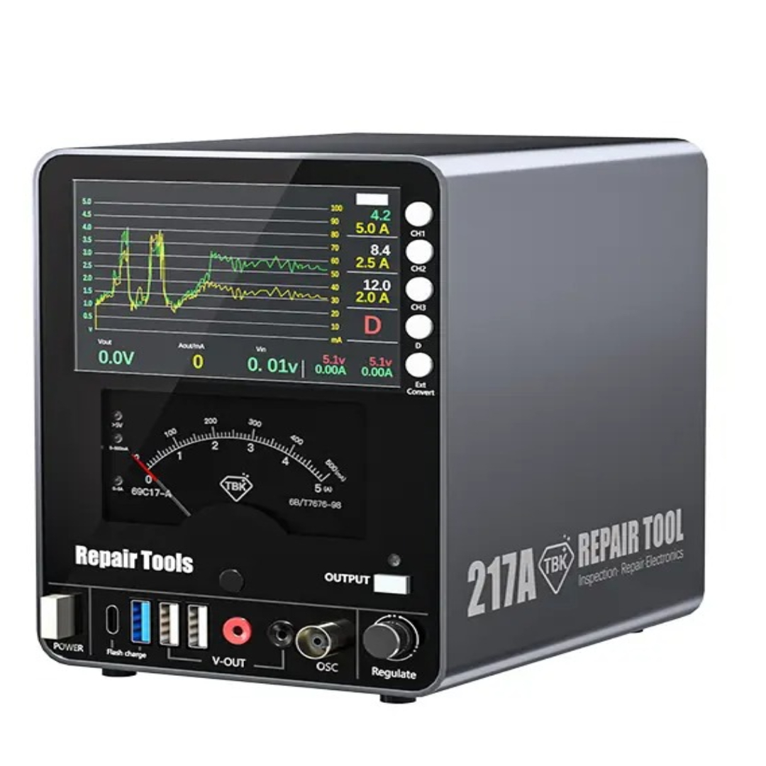 TBK 217A 3-Channel Storage Curved DC Regulated Power Supply with Hyperbola Display