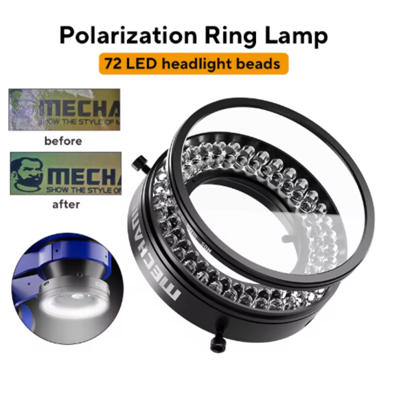 Mechanic LS720 Plus 72-LED Dual Polarization Adjustable Microscope Ring Light