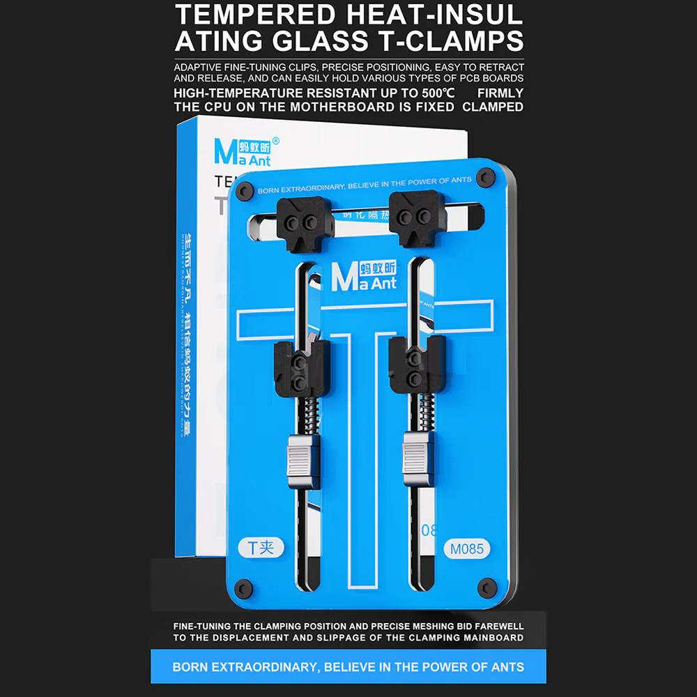 MaAnt M085 Tempered Heat-Insulating Glass T-Clip for Mobile Phone Motherboard Repair