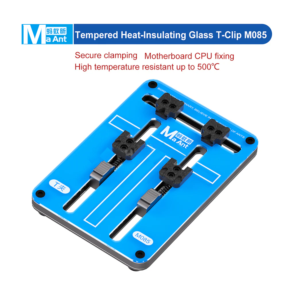 MaAnt M085 Tempered Heat-Insulating Glass T-Clip for Mobile Phone Motherboard Repair