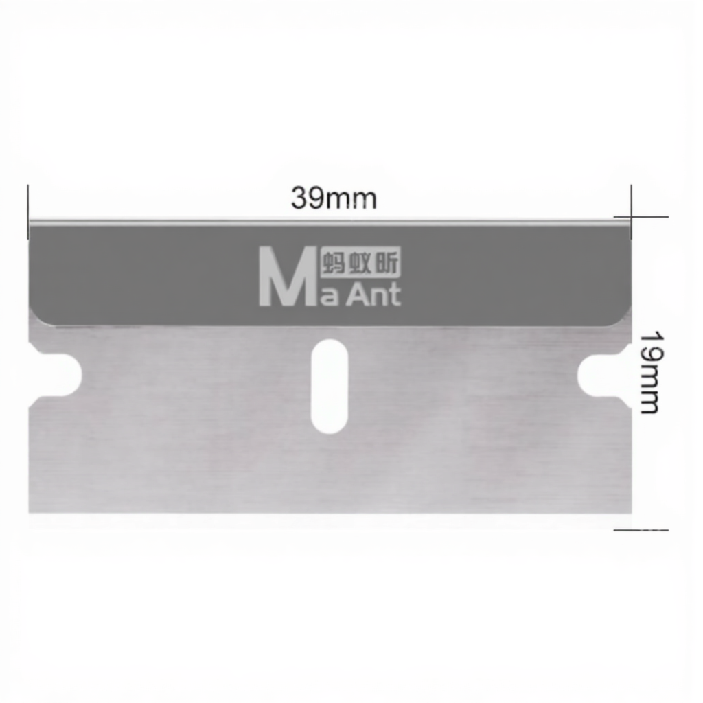 MaAnt Steel Edge No.1 High-Toughness Alloy Steel Degumming Single Sided Blades - 100Pcs