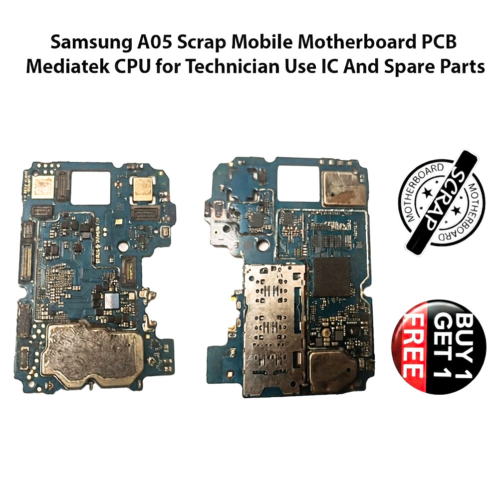 Samsung A05S Scrap Mobile Motherboard PCB Mediatek CPU for Technician Use IC And Spare Parts