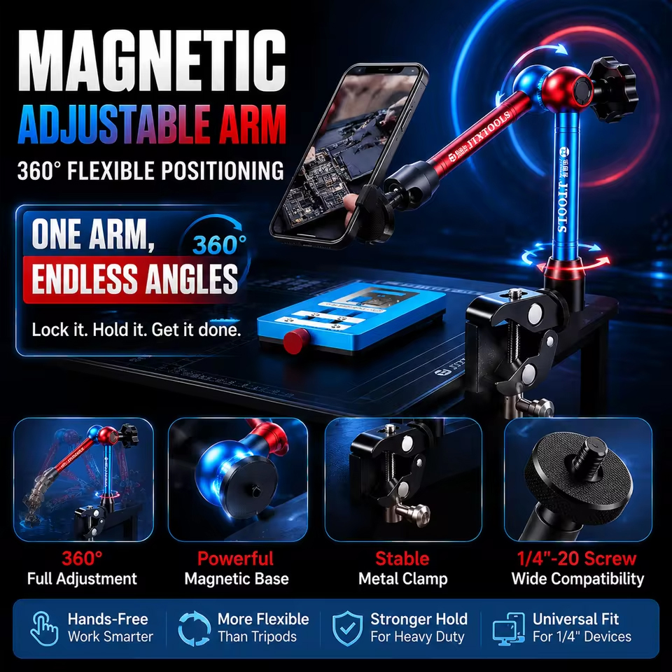 JTX X2 Multifunctional 360° Rotation Magic Hand Universal Bracket for Curve Ammeter / Cameras / Macro Lenses