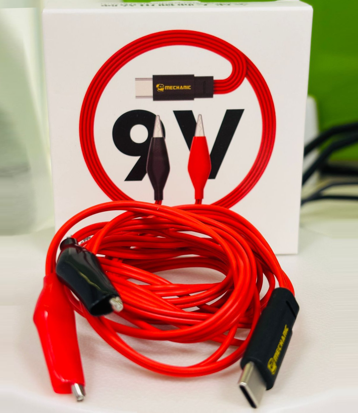 Mechanic iP16 Plus Battery Quick Disassembly Adhesive Cable length 100cm 9V, Type-C Red and Black Crocodile Clip 