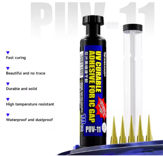 Mechanic PUV-11 UV Curable Adhesive For IC Gap 10 cc Chip Seam Quick Dry waterproof and Dust Proof Adhesive 