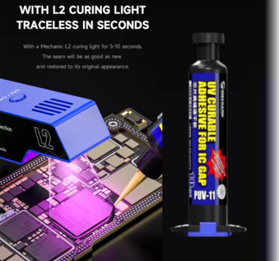 Mechanic PUV-11 UV Curable Adhesive For IC Gap 10 cc Chip Seam Quick Dry waterproof and Dust Proof Adhesive 