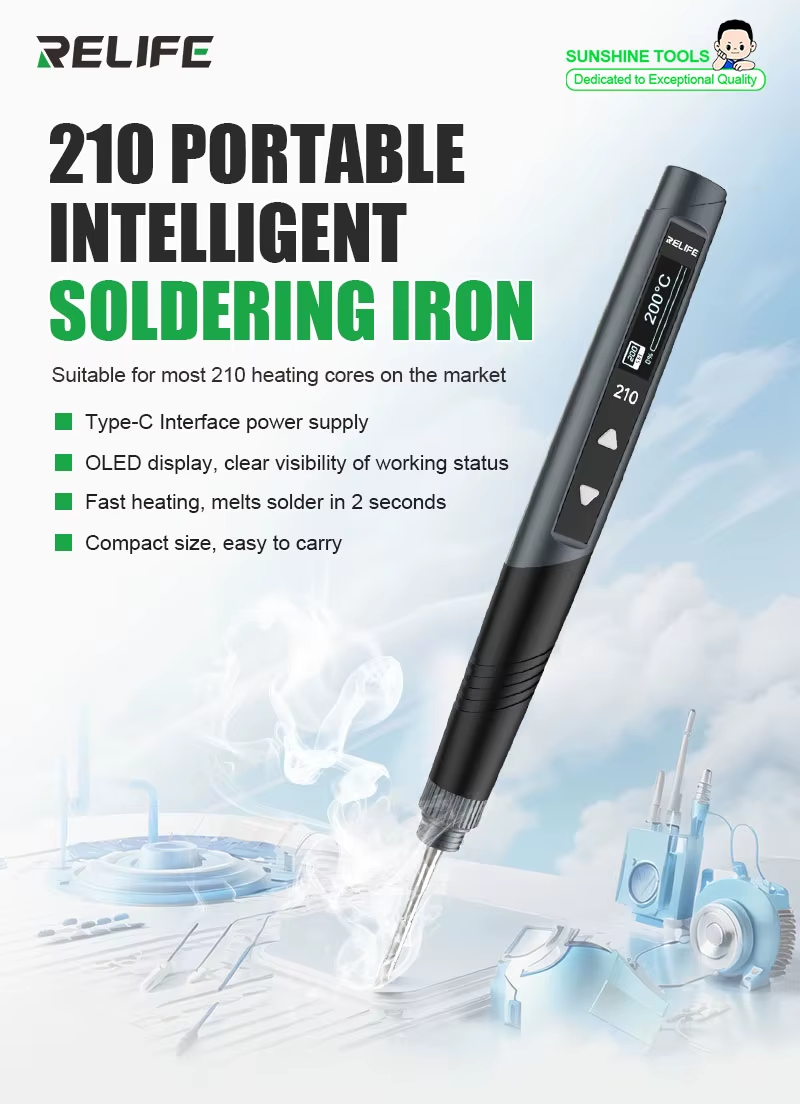 RELIFE RL-210 60W Portable Soldering Iron with OLED Display Fast Heating