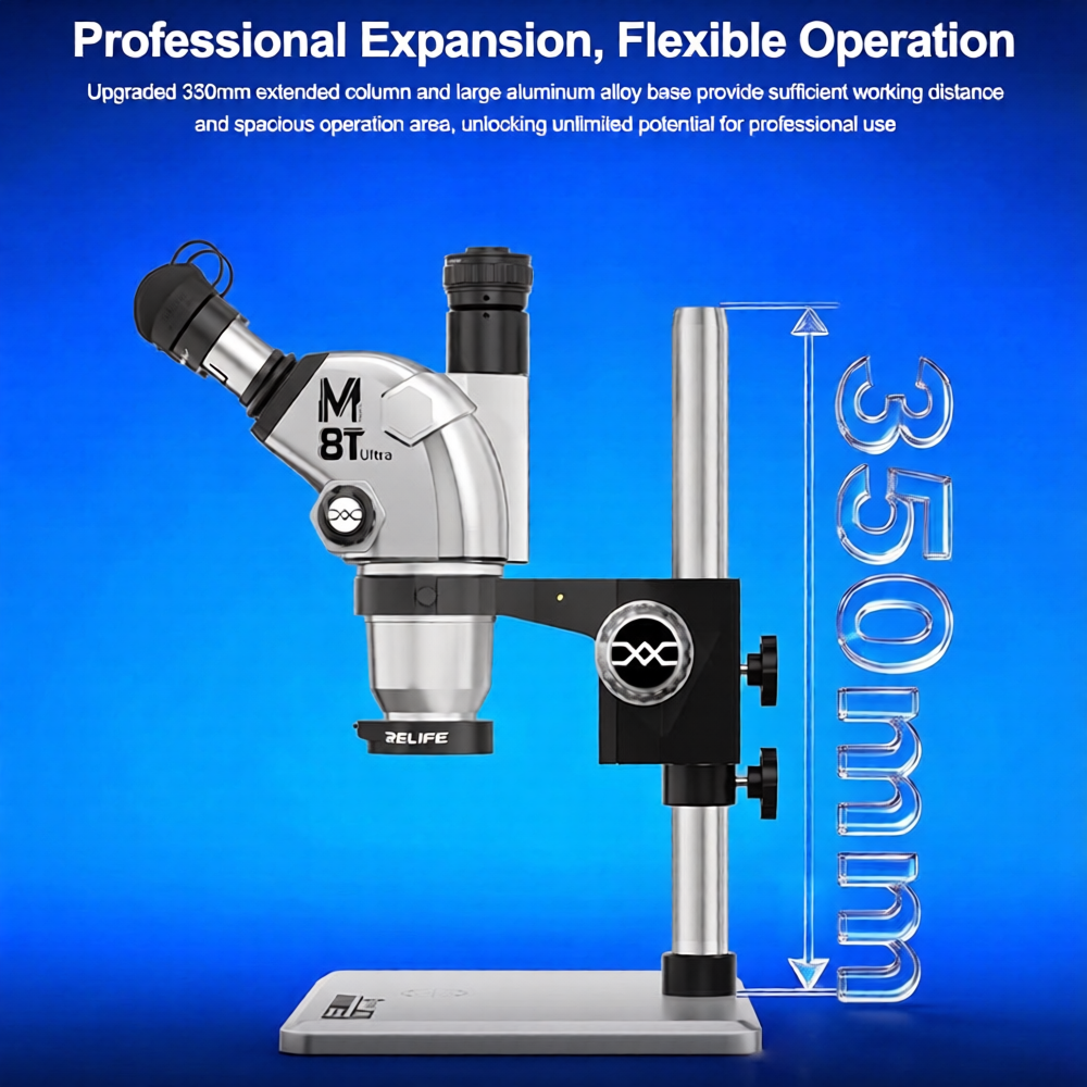 Sunshine M8T Ultra-B11 Silver 6-72X Synchronous Zoom Trinocular Microscope