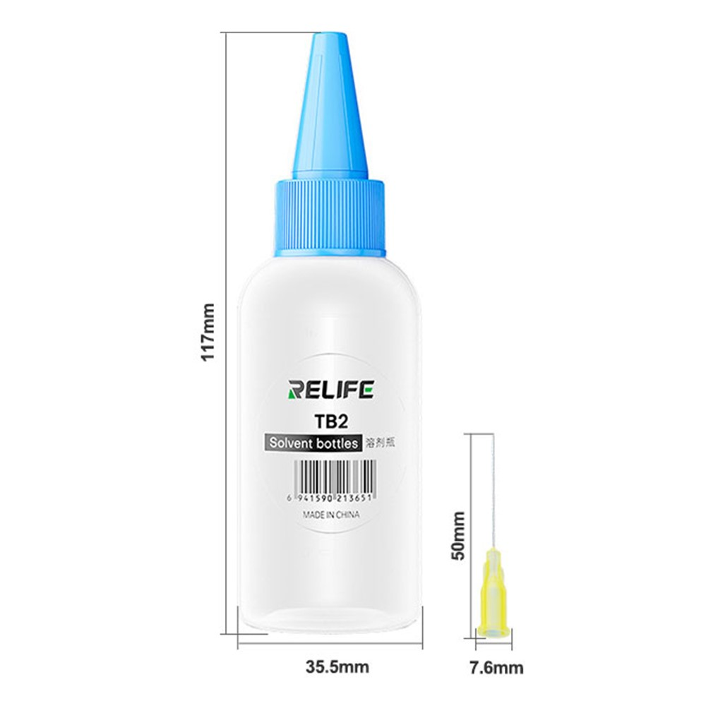 Relife TB2 Plastic Liquid Needle-Tube Solvent Bottle with Needles 10 Pcs Pack