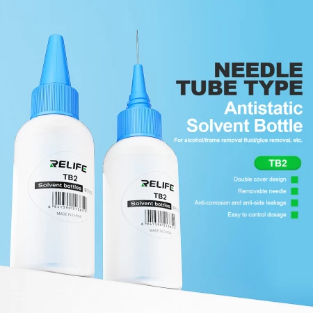 Relife TB2 Plastic Liquid Needle-Tube Solvent Bottle with Needles 5 Pcs Pack