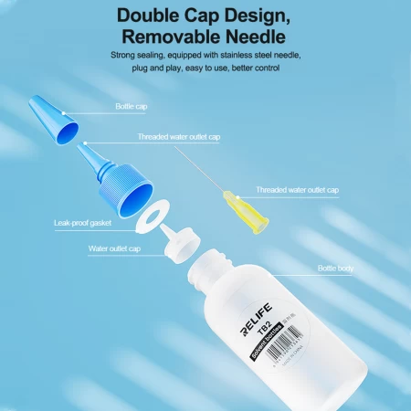 Relife TB2 Plastic Liquid Needle-Tube Solvent Bottle with Needles