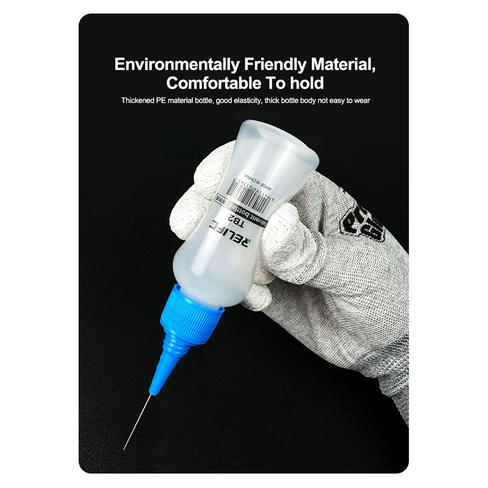 Relife TB2 Plastic Liquid Needle-Tube Solvent Bottle with Needles 10 Pcs Pack