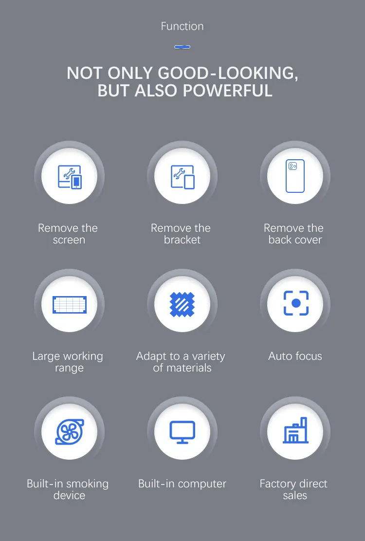 TBK 958Z-P 3W Large Work Area Purple Light LCD Screen Frame Removal Laser Machine