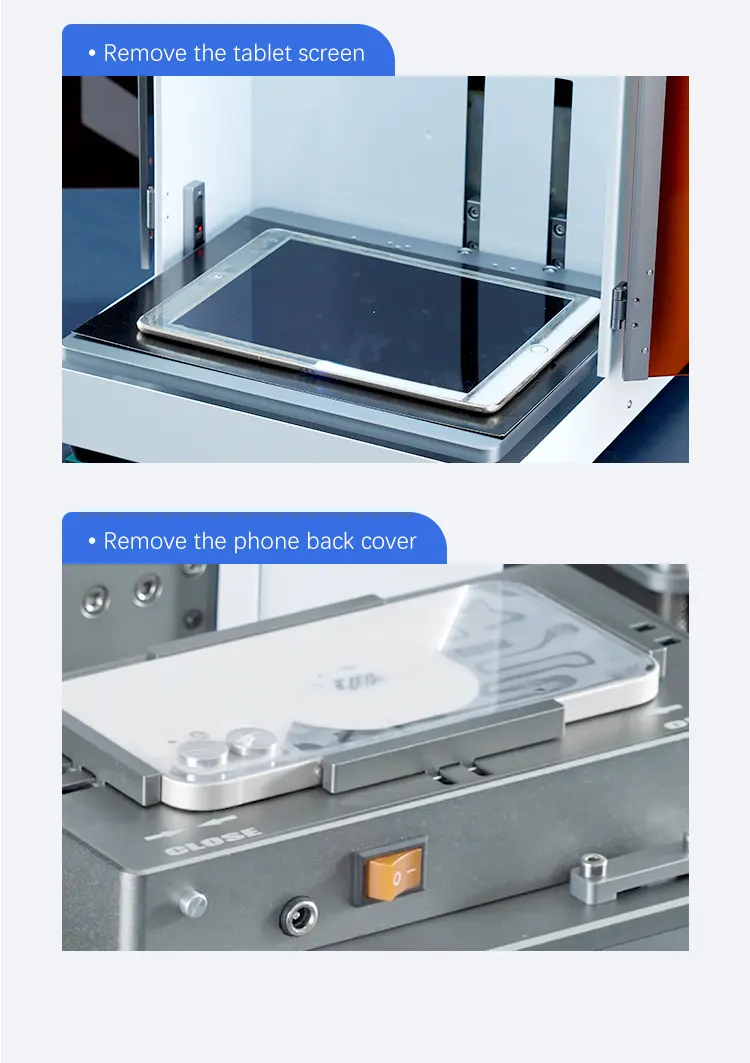 TBK 958Z-P 3W Large Work Area Purple Light LCD Screen Frame Removal Laser Machine