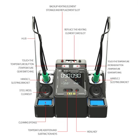 Jtx Tx1d Dual-Station Smart Soldering Iron