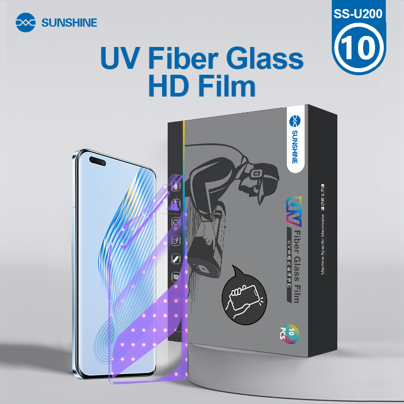 SUNSHINE SS-U200 (180*120MM) UV Imported Fiber Glass Protective HD Film -10 PCS
