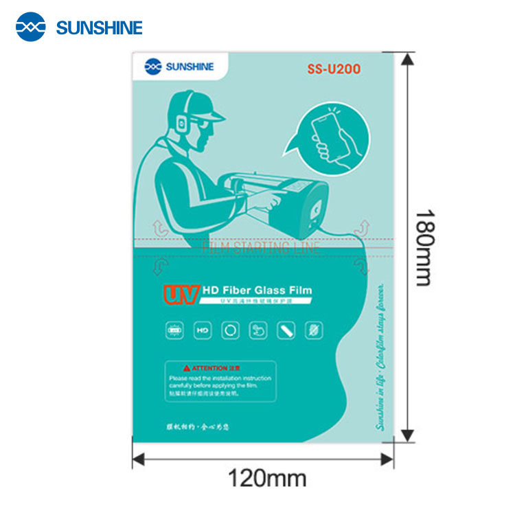 SUNSHINE SS-U200 (180*120MM) UV Imported Fiber Glass Protective HD Film -10 PCS