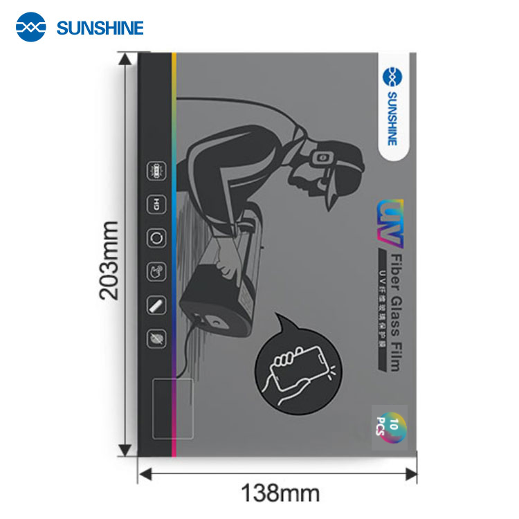 SUNSHINE SS-U200 (180*120MM) UV Imported Fiber Glass Protective HD Film -10 PCS