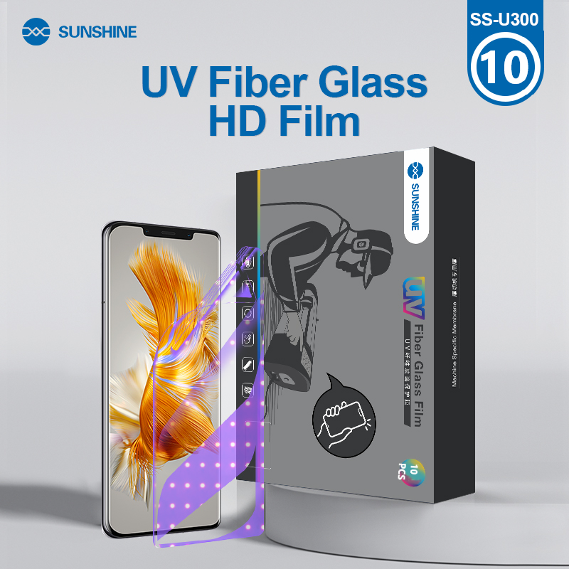 SUNSHINE SS-U300 (180*120MM) UV Imported Fiber Glass Protective HD Film -10 PCS