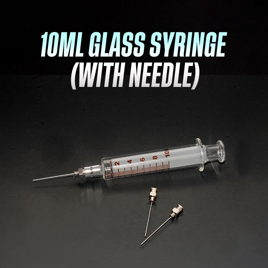 10ML GLASS SYRINGE (WITH NEEDLE)