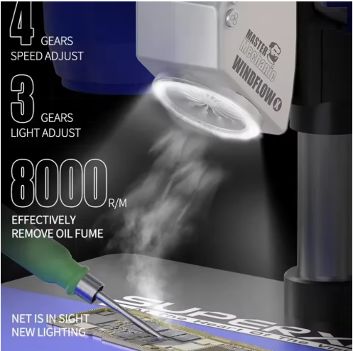 Master Mechanic Windflow X Microscope LED Smoke Exhaust fan