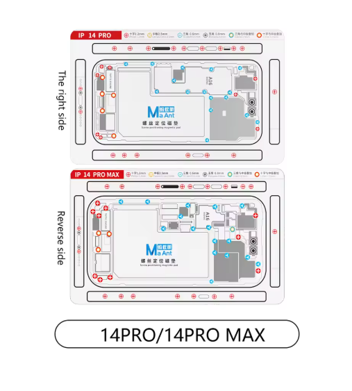 Maant Screw Positioning & Magnetic Pad for Ip X-15pro Max 12 Pcs Set