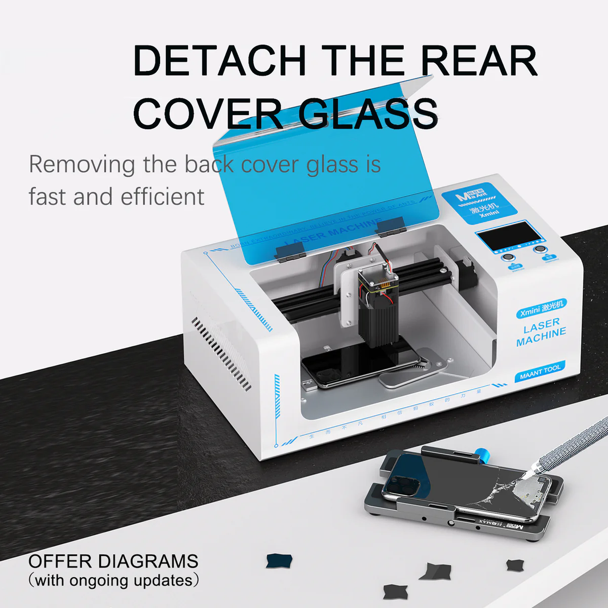 MaAnt Xmini Laser Machine for iPhone Back Glass/Screen Bracket Removal