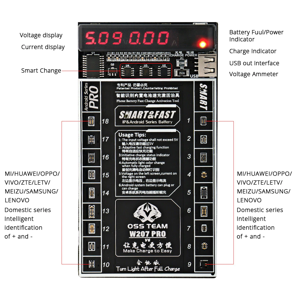 OSS TEAM W207 PRO CHARGING ACTIVATION BOARD 1